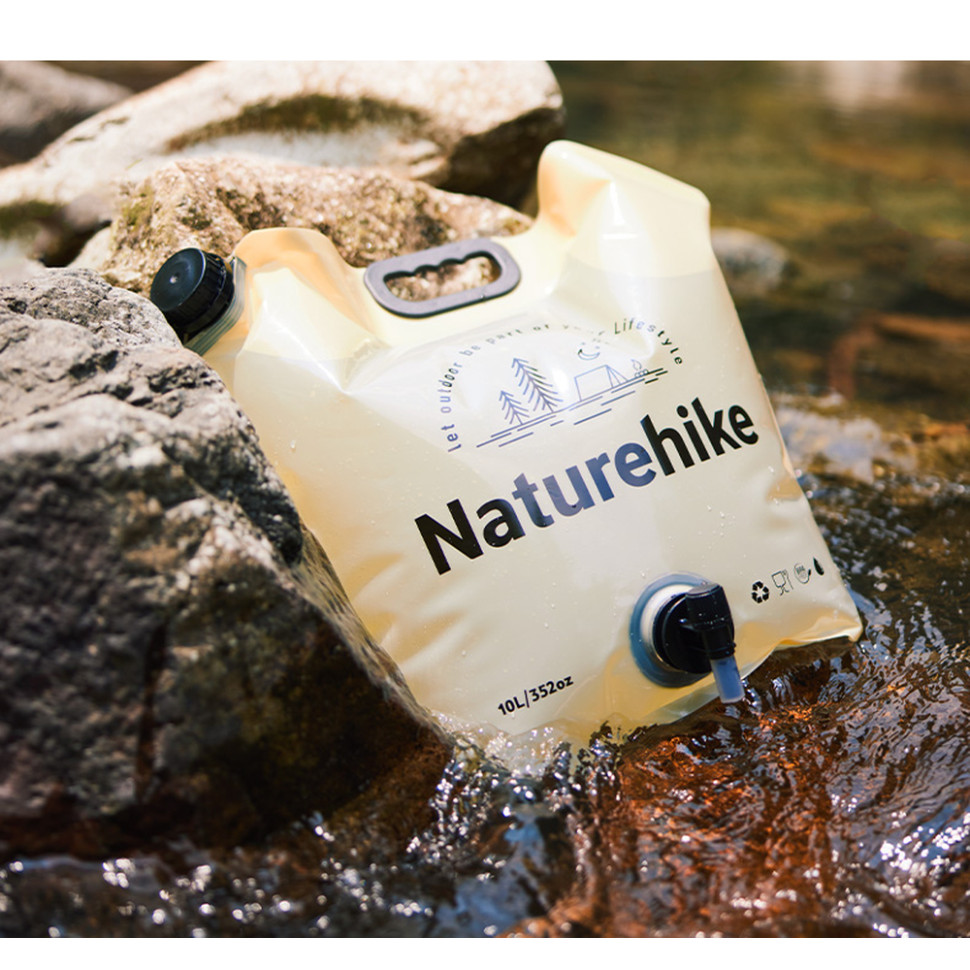 Складаний контейнер для води з поліетилену Naturehike CNK2450CF027, 10 л, жовтий