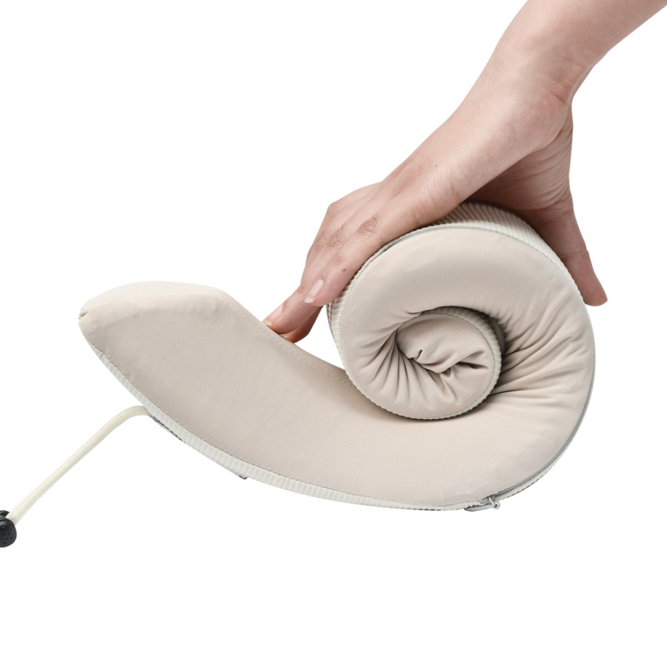 Подушка бавовняна для шиї, з пам'яттю Naturehike CNK2450WS019, бежева