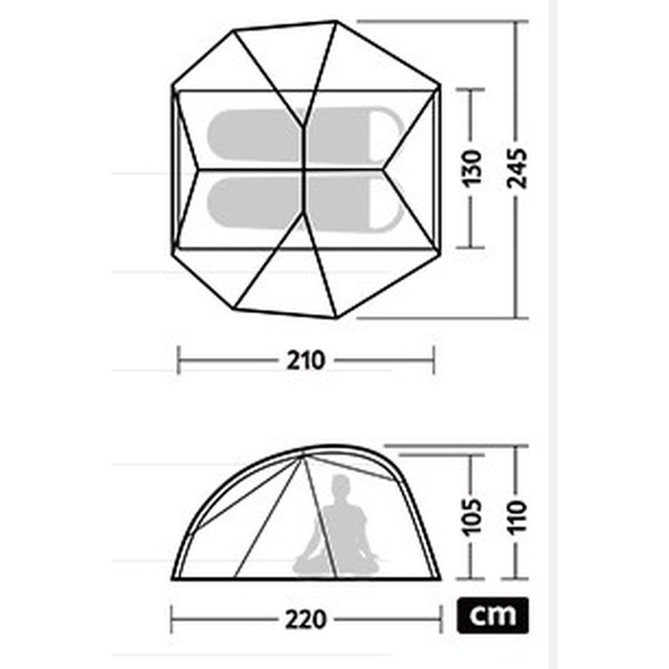 Намет двомісний ультралегкий Naturehike Star River UL CNK2450WS022, сірий