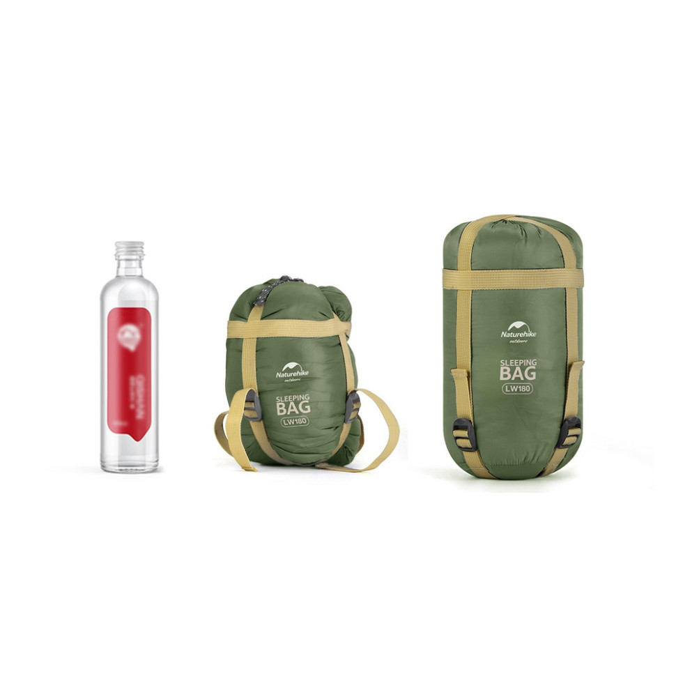 Спальний мішок Naturehike LW180 Mini NH21MSD04, правий, XL, темно-зелений
