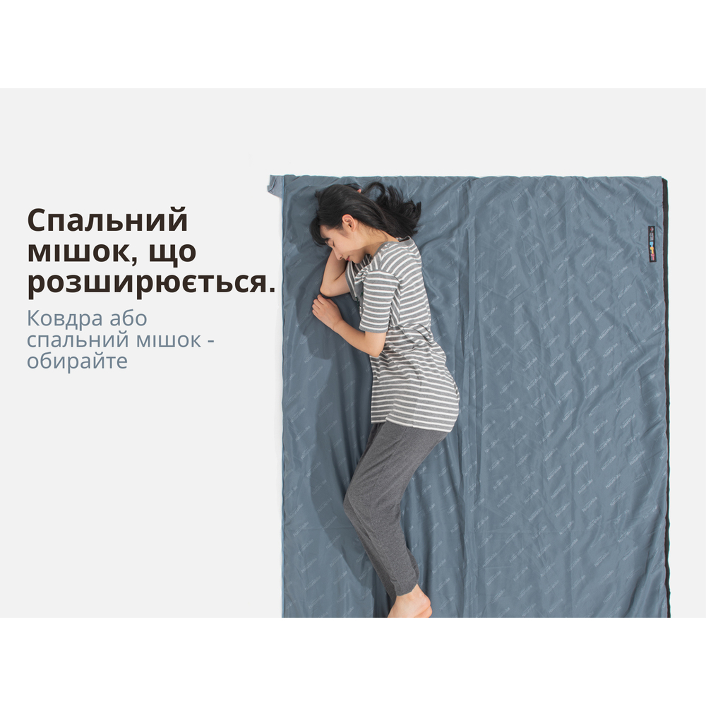 Спальний мішок Naturehike LW180 Mini NH21MSD04, правий, XL, темно-зелений