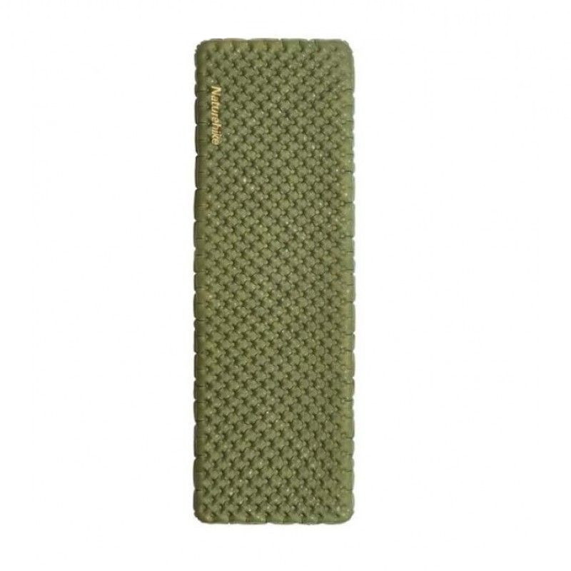 Матрац туристичний надувний одномісний Naturehike CNH22DZ018, надлегкий, 183x64x7 см, зелений, для туризму із мішком для надування