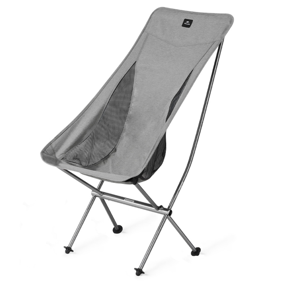 Стілець складаний ультралегкий Naturehike CNK2450JJ015 Stellaluna L04, розмір L, алюміній, сірий