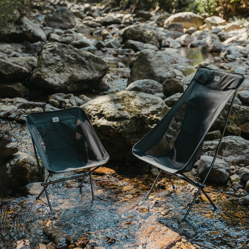 Стілець складаний ультралегкий Naturehike CNK2450JJ015 Stellaluna L04, розмір L, алюміній, сірий