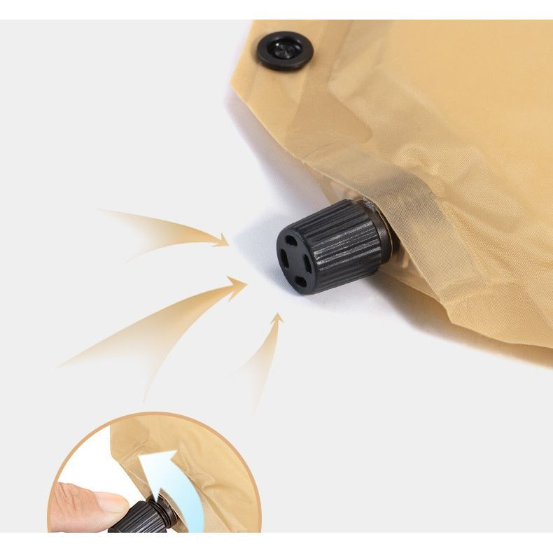 Матрац туристичний із подушкою, самонадувний двомісний Naturehike CNH22DZ013,196x132x3 см, жовтий