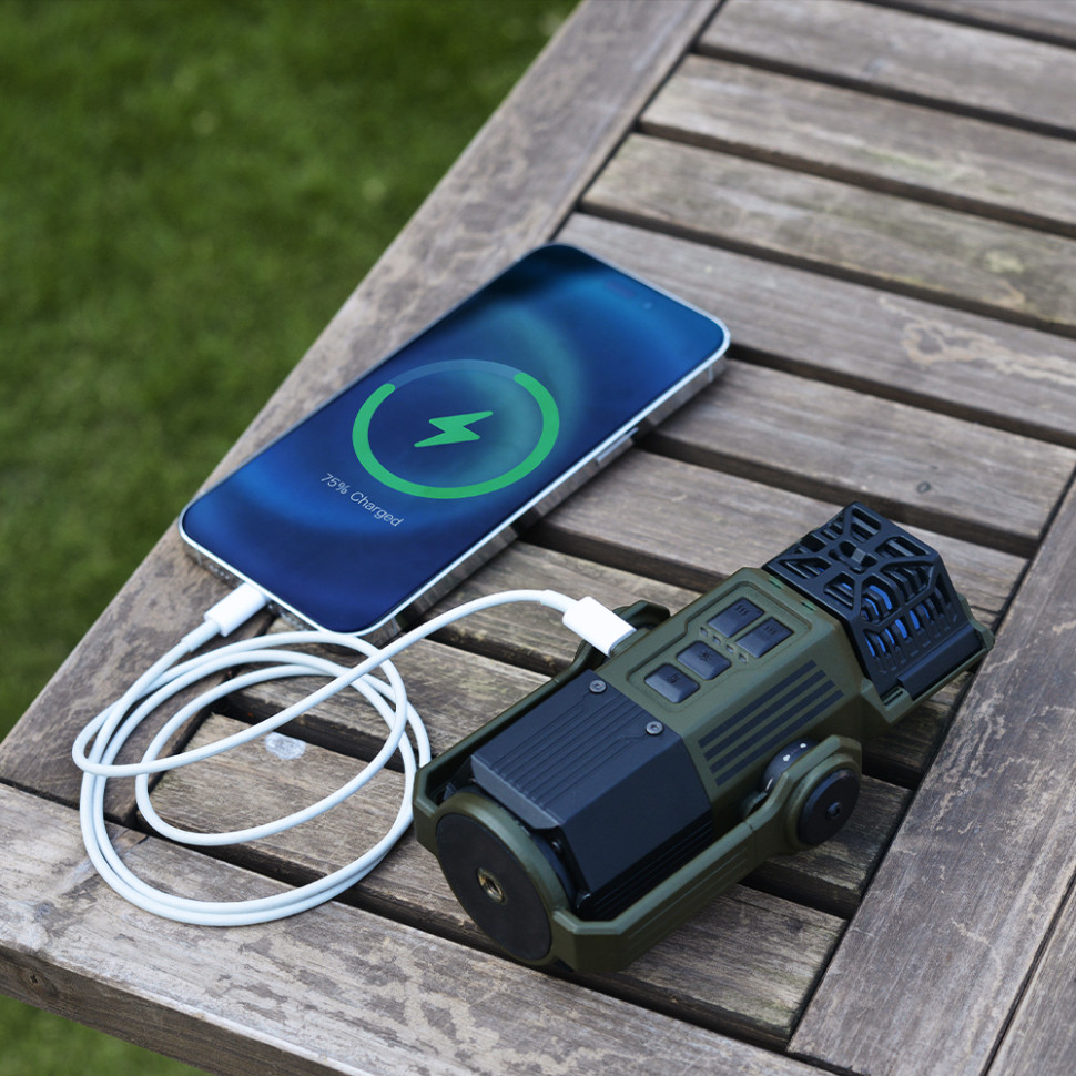 Фумігатор-ліхтар-powerbank кемпінговий Flextail Evo Repel, чорний