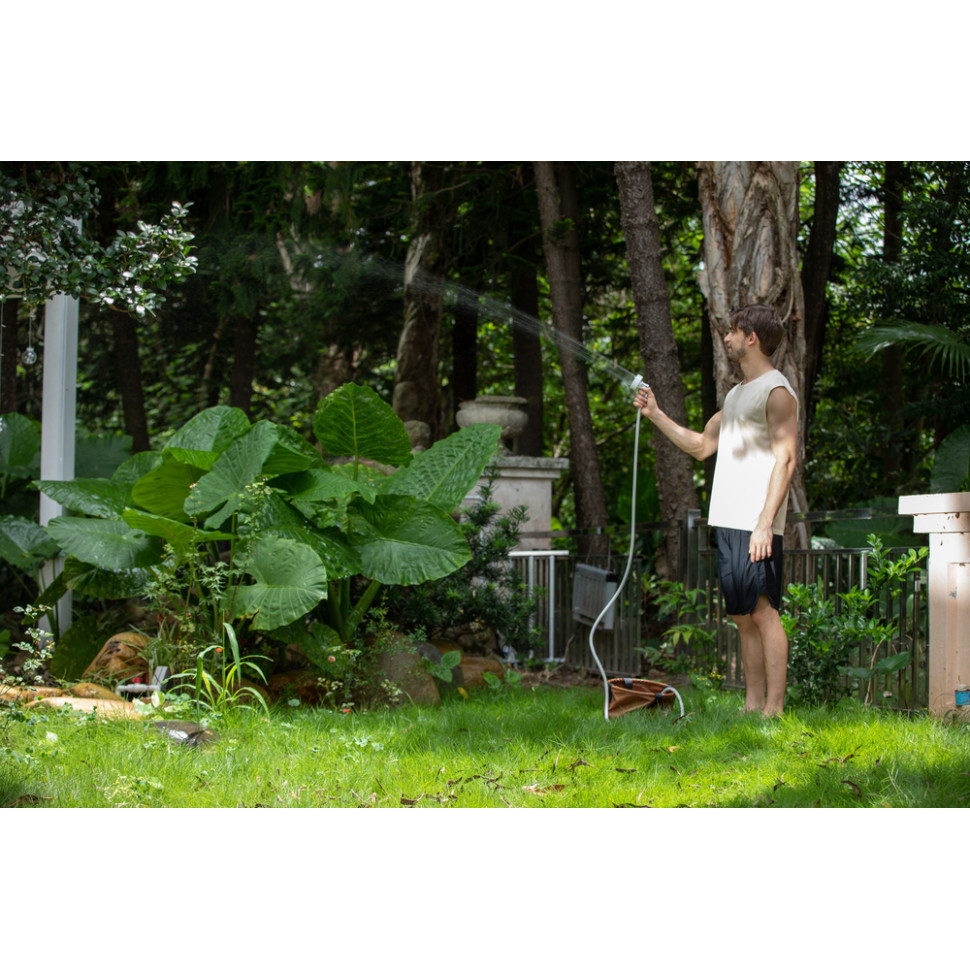 Душ портативний з насосом на акумуляторі Flextail Max Shower із чохлом, білий