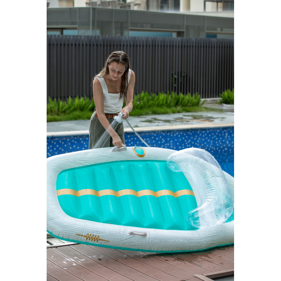 Душ портативний з насосом на акумуляторі Flextail Max Shower із чохлом, білий