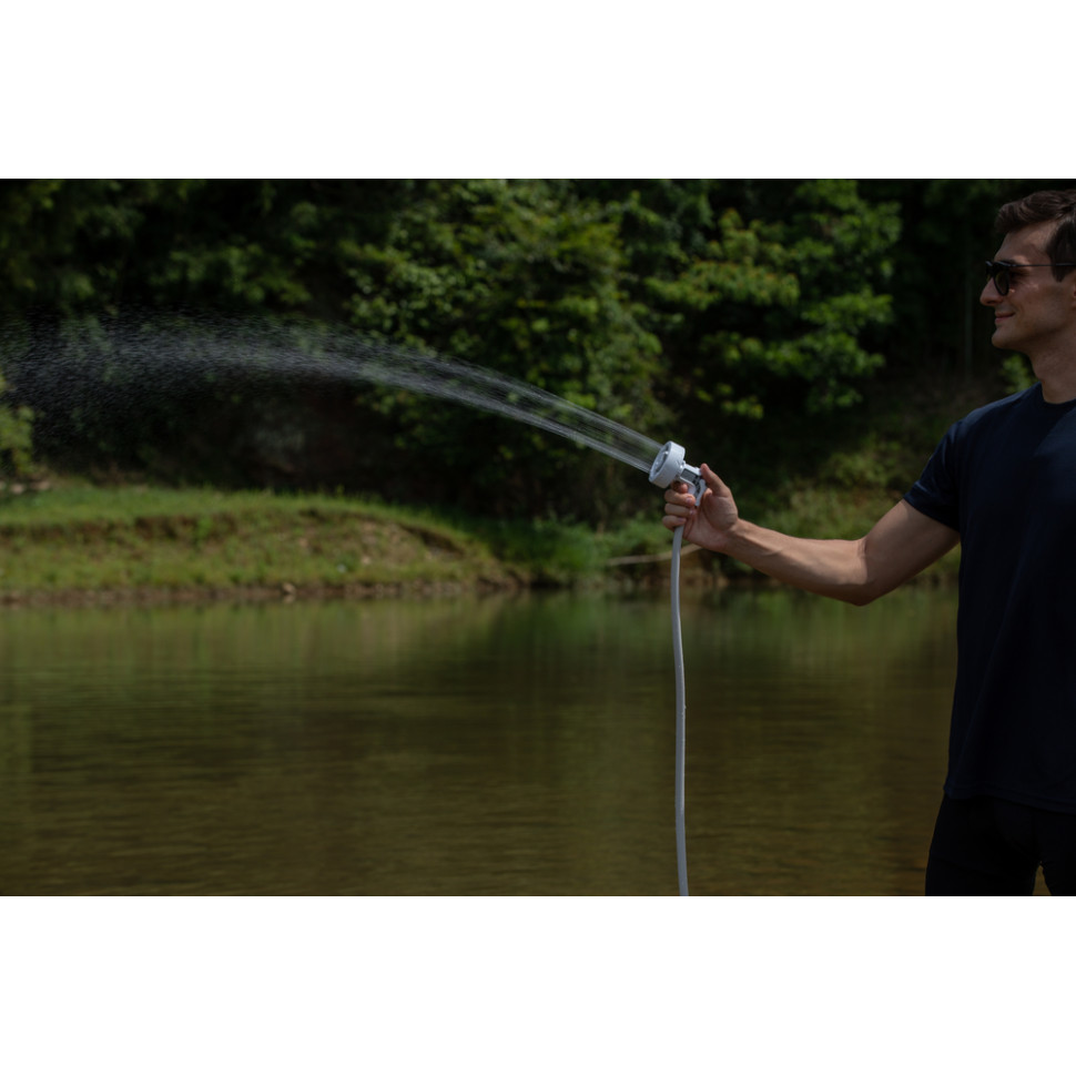 Душ портативний з насосом на акумуляторі Flextail Max Shower із чохлом, білий