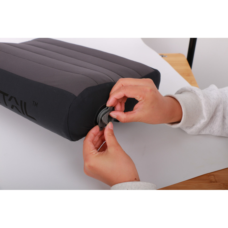Надувна подушка анатомічна Flextail Zero Pillow SE, сіра