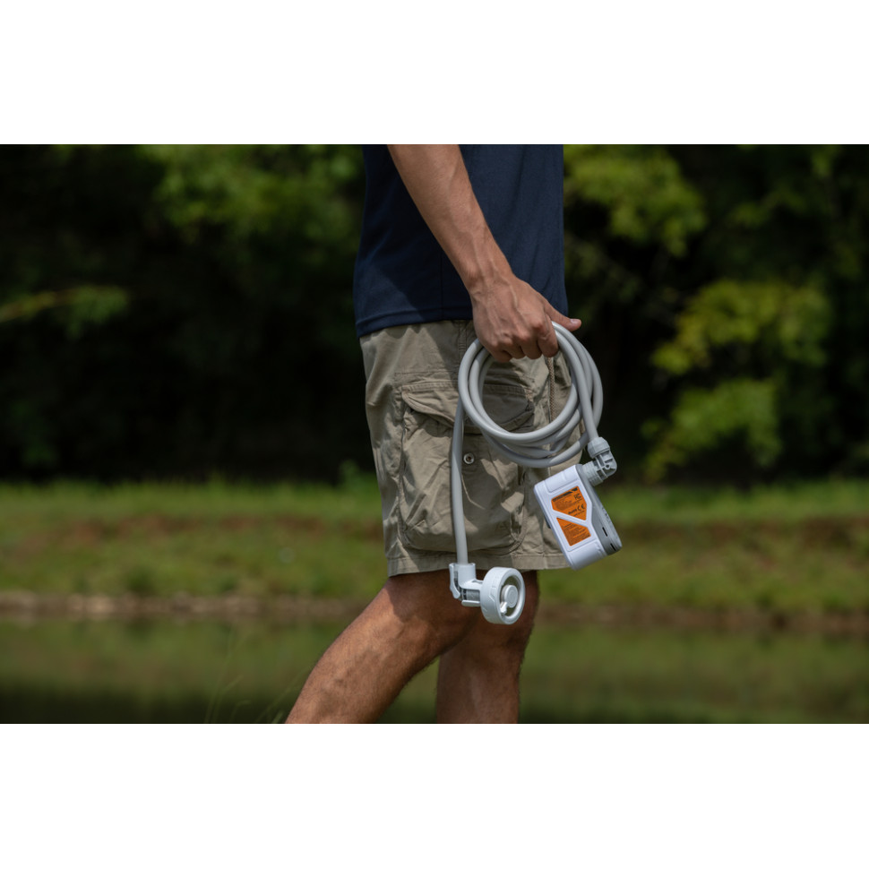 Душ портативний з насосом на акумуляторі Flextail Max Shower, білий