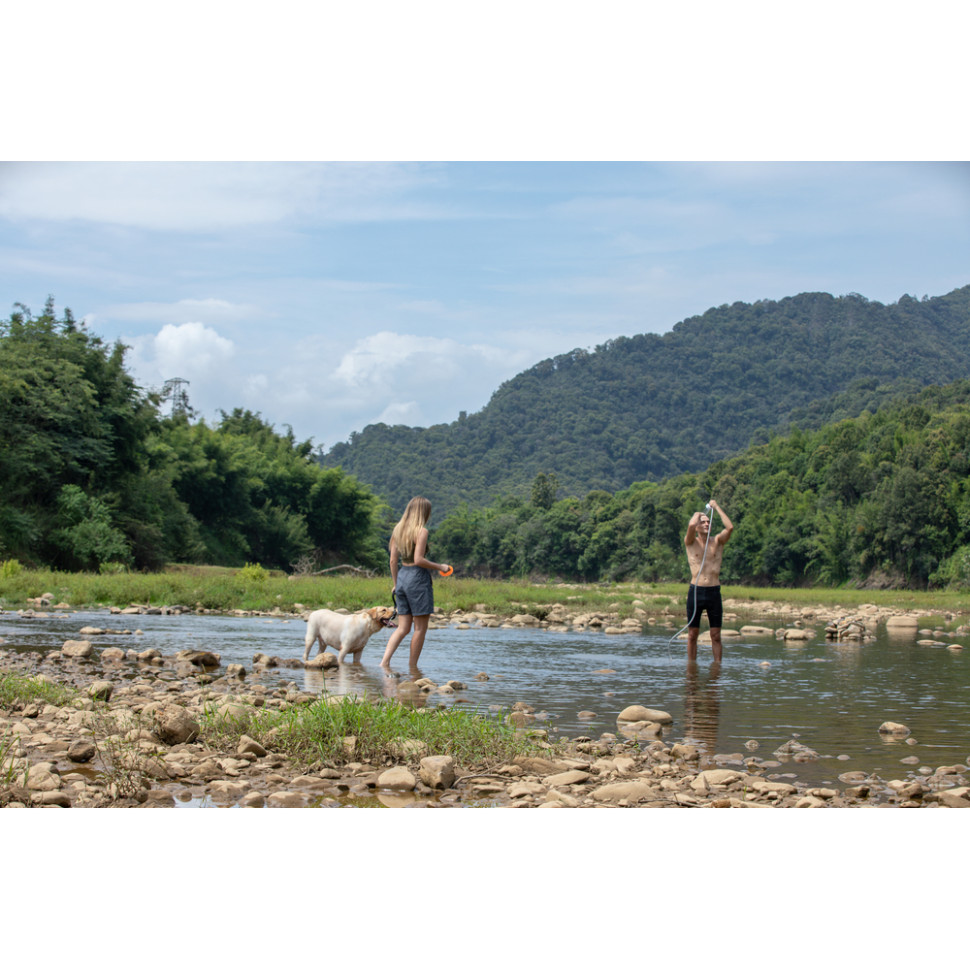 Душ портативний з насосом на акумуляторі Flextail Max Shower, білий