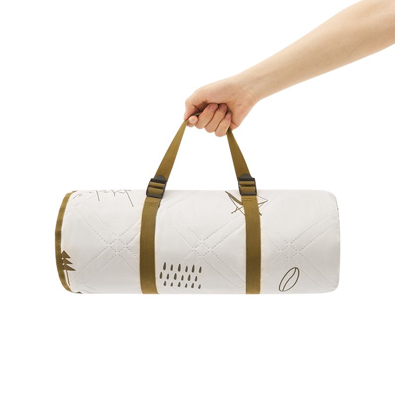 Килимок для пікніка водостійкий Naturehike CNK2300DZ019, 180×200 см, бежевий з принтом