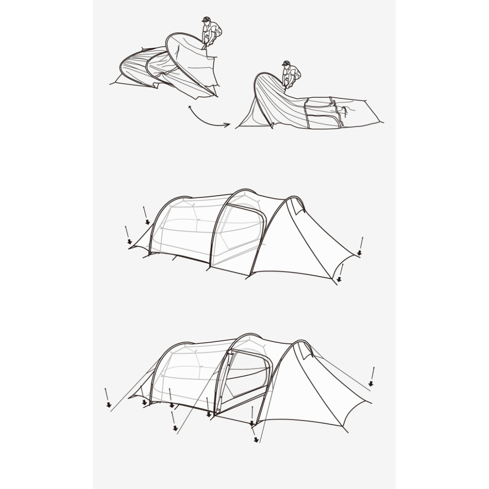 Намет тримісний Naturehike Opalus, UL, NH17L001-L, світло-зелений