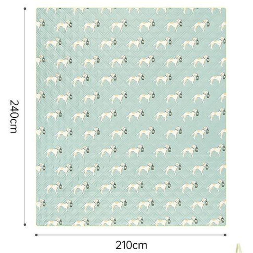 Килимок для пікніка Naturehike CNK2350WS010 210*240 см, блакитний із принтом