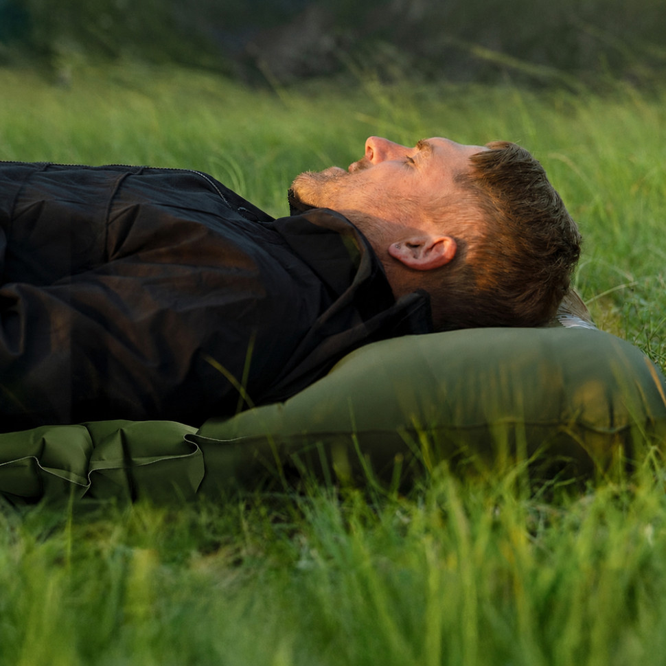 Матрац туристичний надувний одномісний Naturehike CNK2550WS033, 200x60x6.5 см, зелений, прямокутний із мішком для надування