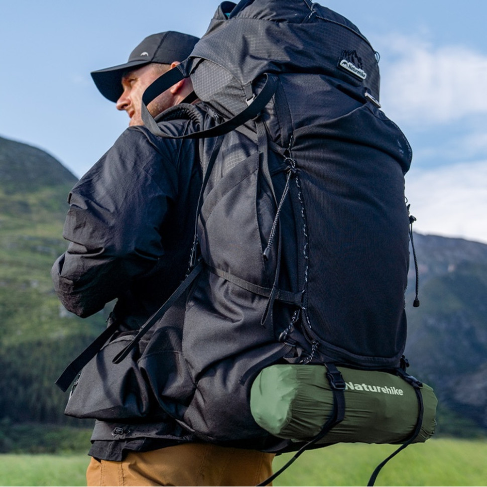 Матрац туристичний надувний одномісний Naturehike CNK2550WS033, 200x60x6.5 см, зелений, прямокутний із мішком для надування