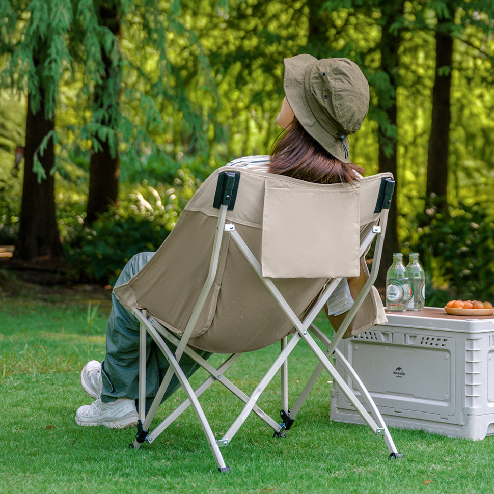 Стілець складаний Naturehike Stellaluna T04 CNK2550JJ022, вуглецева сталь, хакі