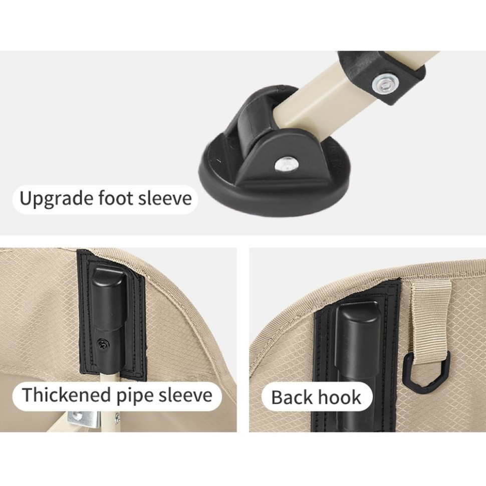 Стілець складаний Naturehike Stellaluna T04 CNK2550JJ022, вуглецева сталь, хакі