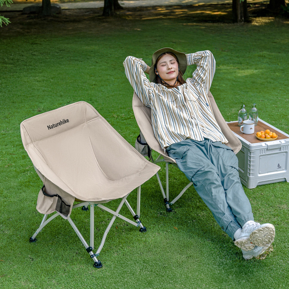 Стілець складаний Naturehike Stellaluna T04 CNK2550JJ022, вуглецева сталь, хакі