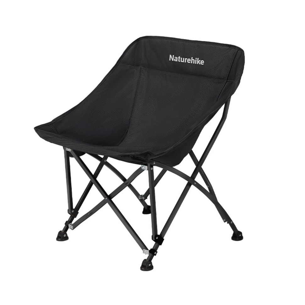 Стілець складаний Naturehike Stellaluna T04 CNK2550JJ022, вуглецева сталь, чорний