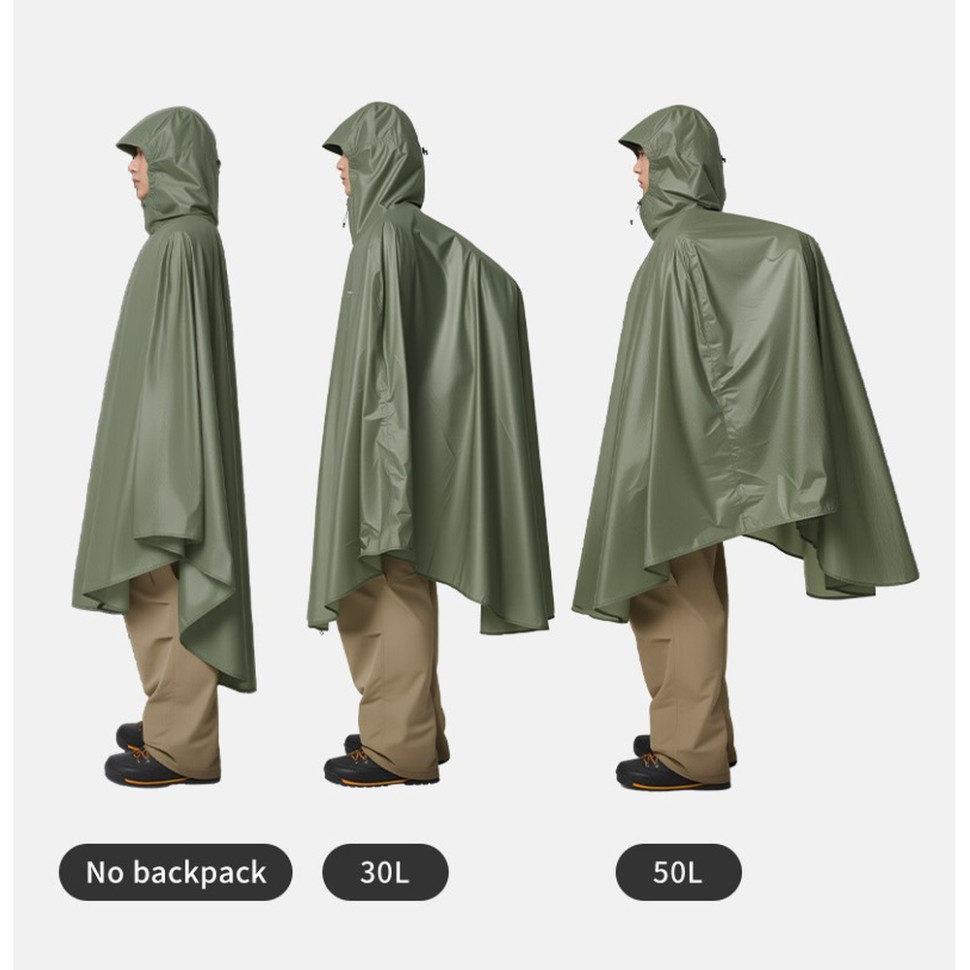 Плащ-дощовик Naturehike CNK2550FS010, розмір L, оливковий