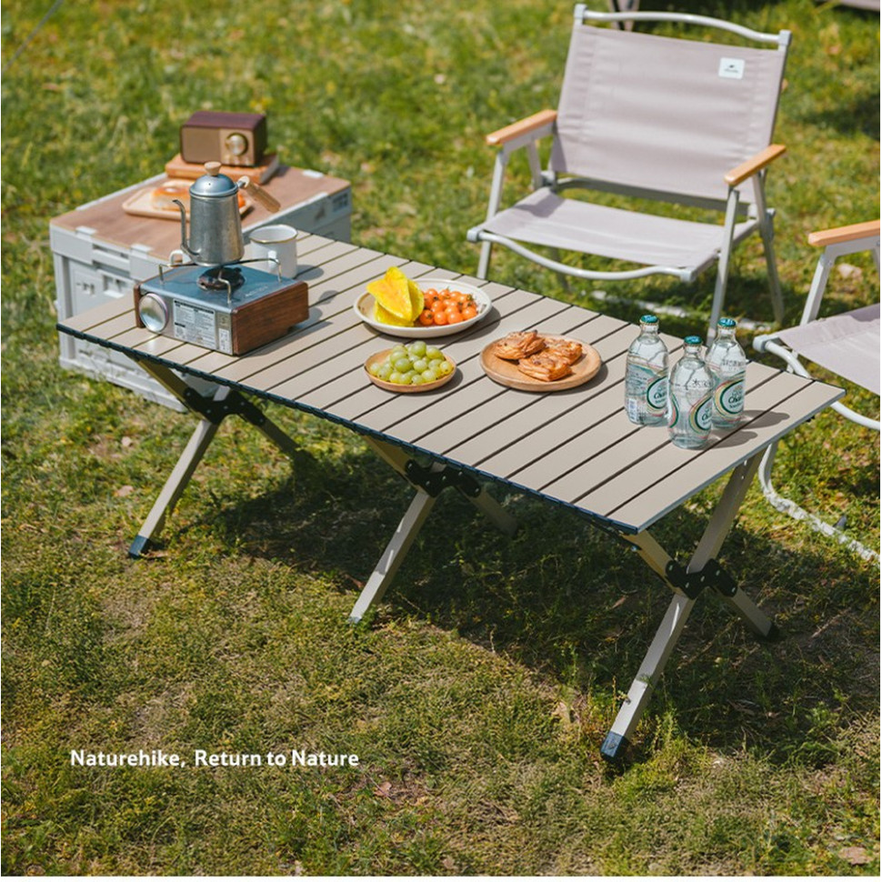 Складаний стіл Naturehike Star Jane T01 CNK2550JJ018, 119х60 см, вуглецева сталь, бежевий