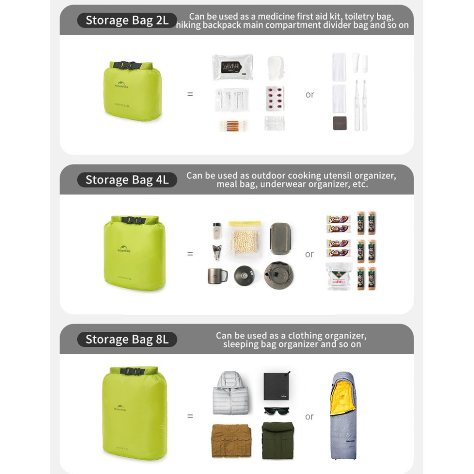 Гермомішок Naturehike CNK2550XB012, 4 л, жовтий