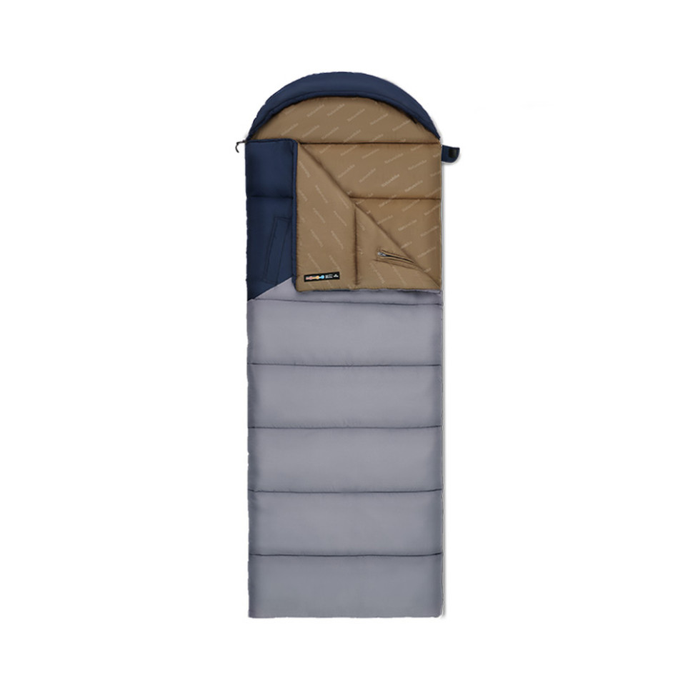 Спальник з капюшоном Naturehike Sunny Day PL02 U250 CNK2550WS028, (8,5°C), лівий, блакитно-синій