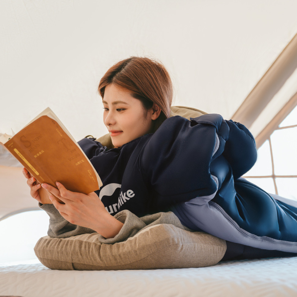 Спальник з капюшоном Naturehike Sunny Day PL02 U250 CNK2550WS028, (8,5°C), правий, коричнево-зелений