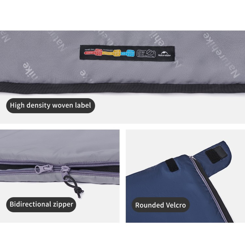 Спальний мішок Naturehike LW180 CNK2550WS026 Sunny Day PL01, (14°C) XL коричневий