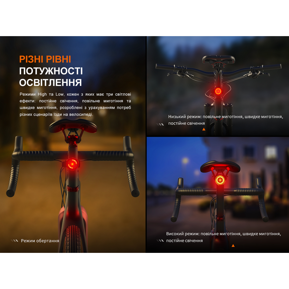 Велофара задня Fenix BC06R