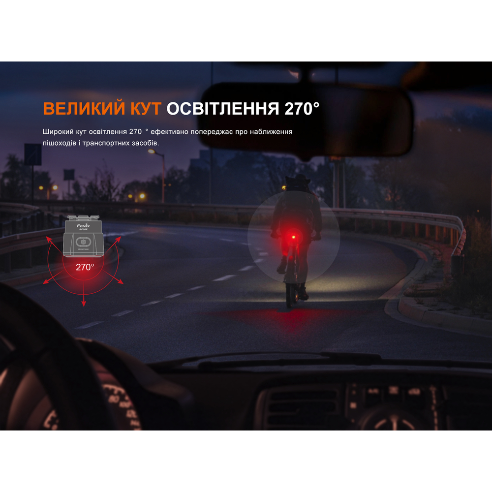 Велофара задня Fenix BC06R