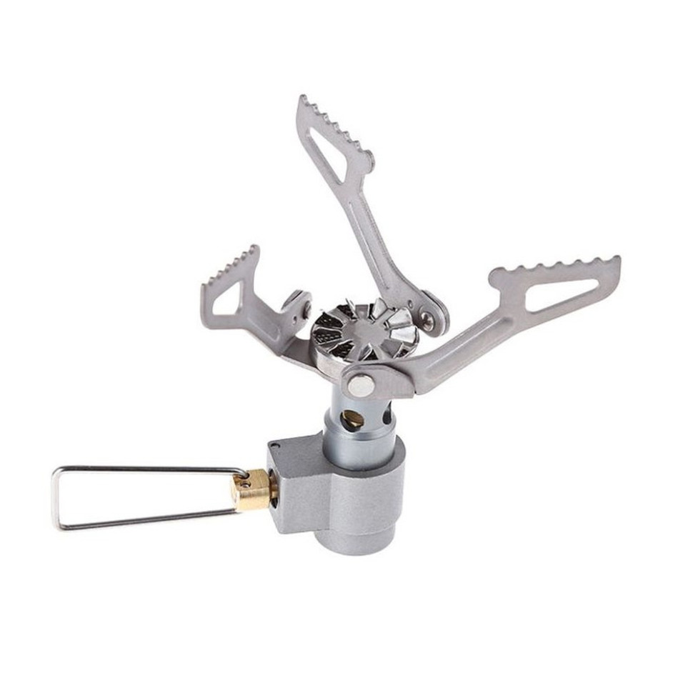 Набір Газовий пальник титановий BRS-3000T + Газовий балон різьбовий бутановий Quest, 450гр