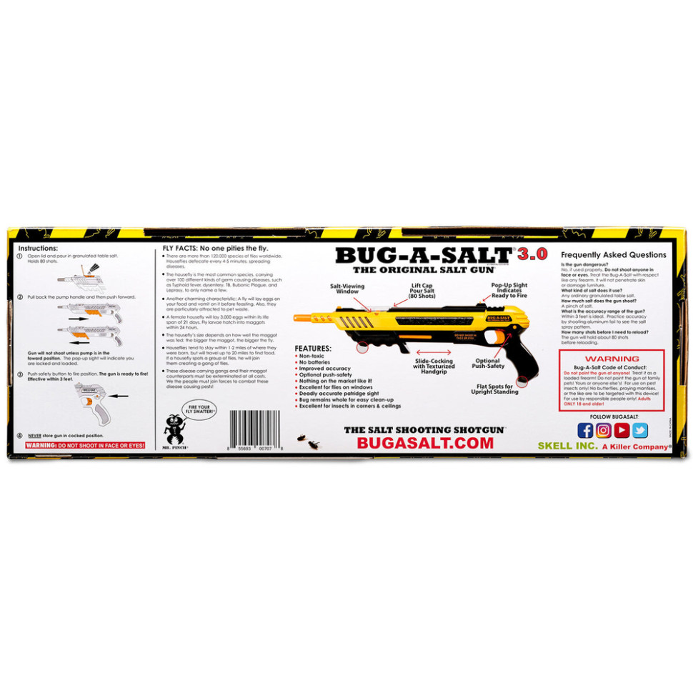 Сольова гвинтівка для полювання на комах Bug-A-Salt 3.0 - Жовта