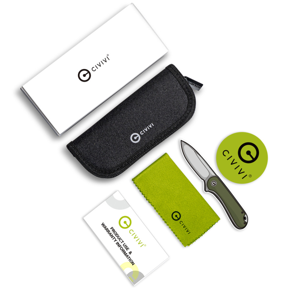 Ніж складаний Civivi Qubit Green Aluminum C22030E-DS1