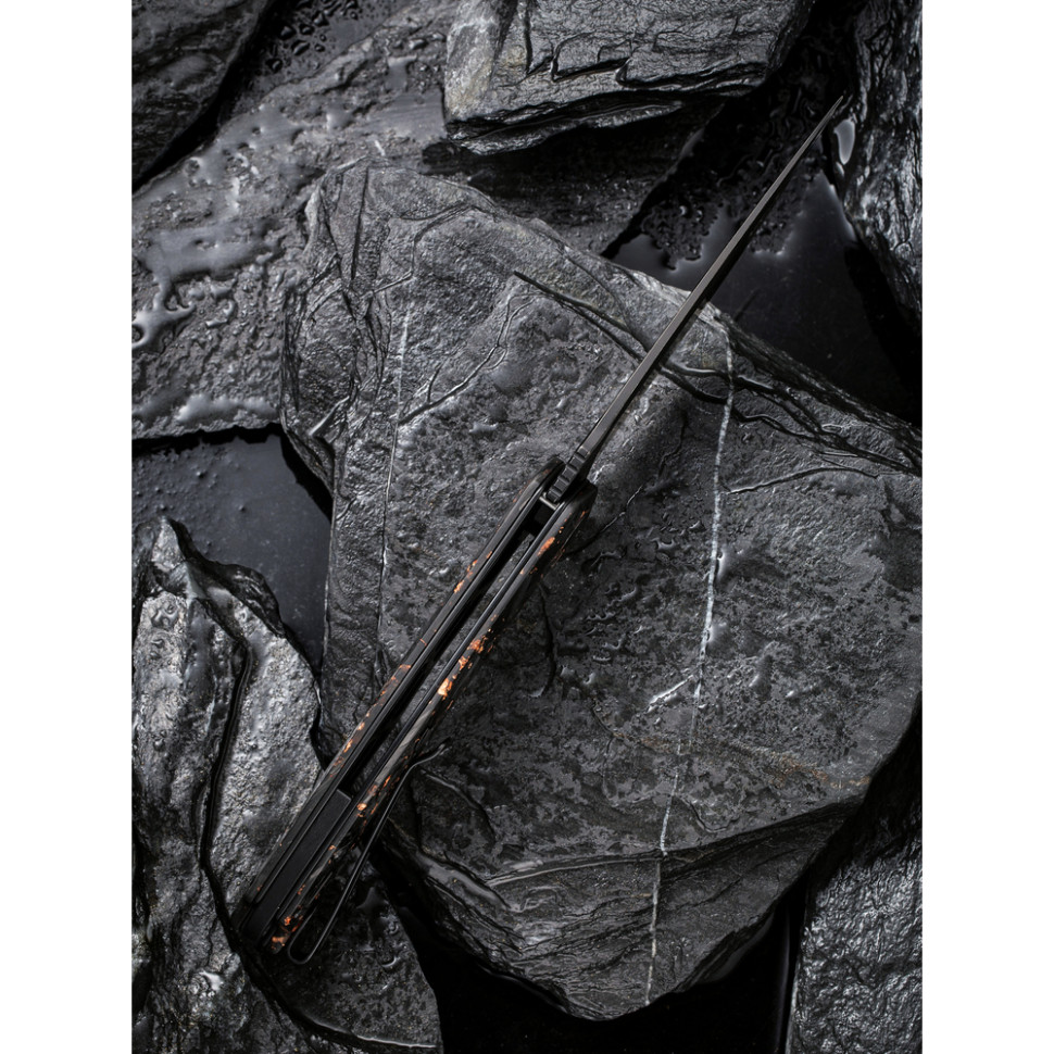 Ніж складаний Civivi Praxis Shredded Carbon Fiber C803I