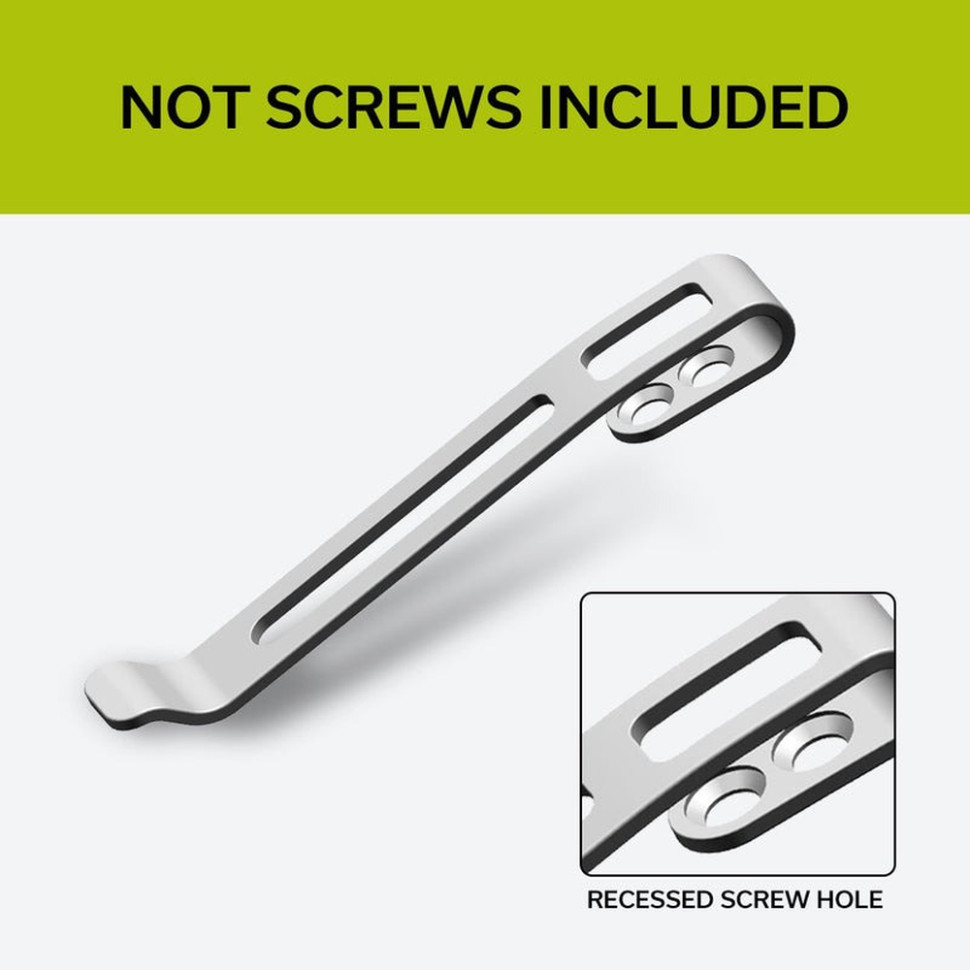 Кліпса кишенькова сталева Civivi без гвинтів CA-05B-V1