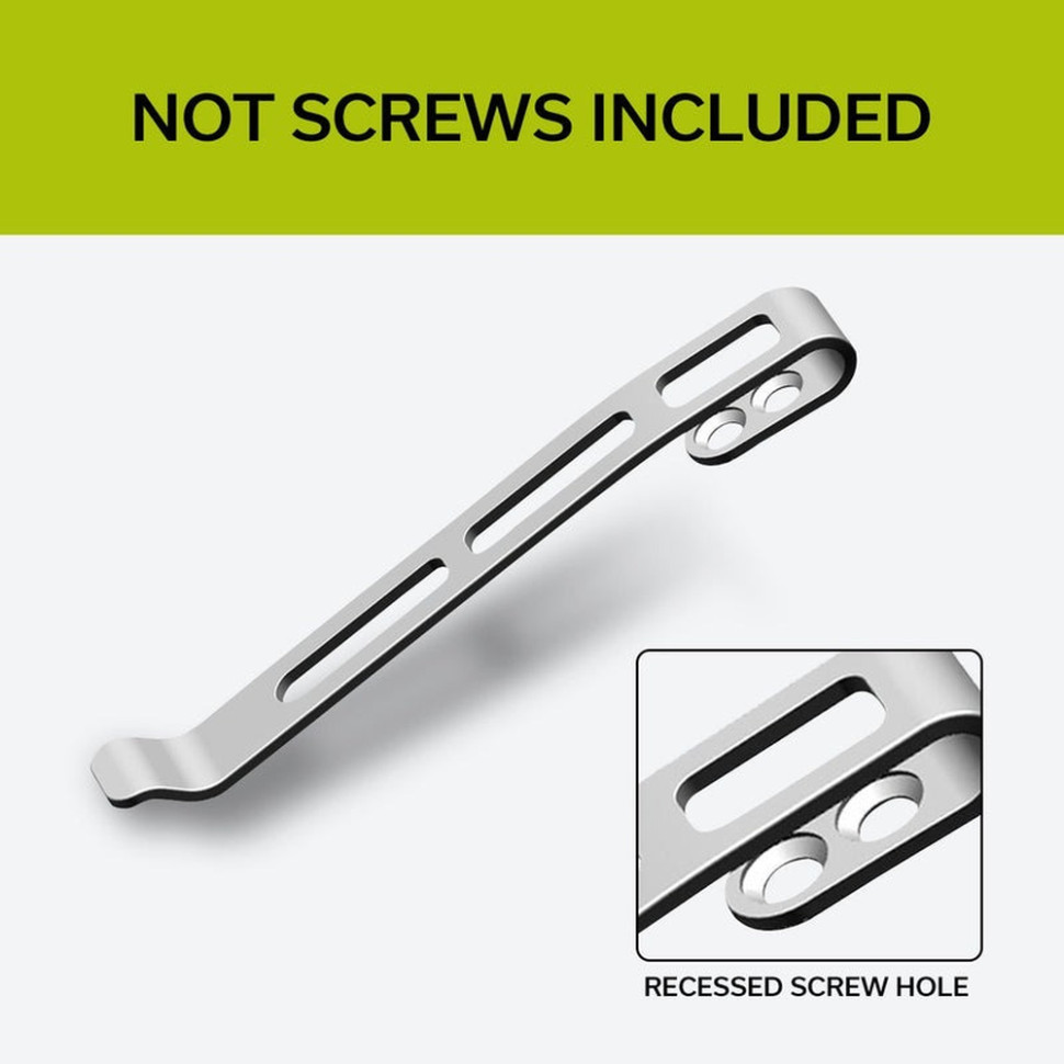 Кліпса кишенькова сталева Civivi без гвинтів CA-06B-V1