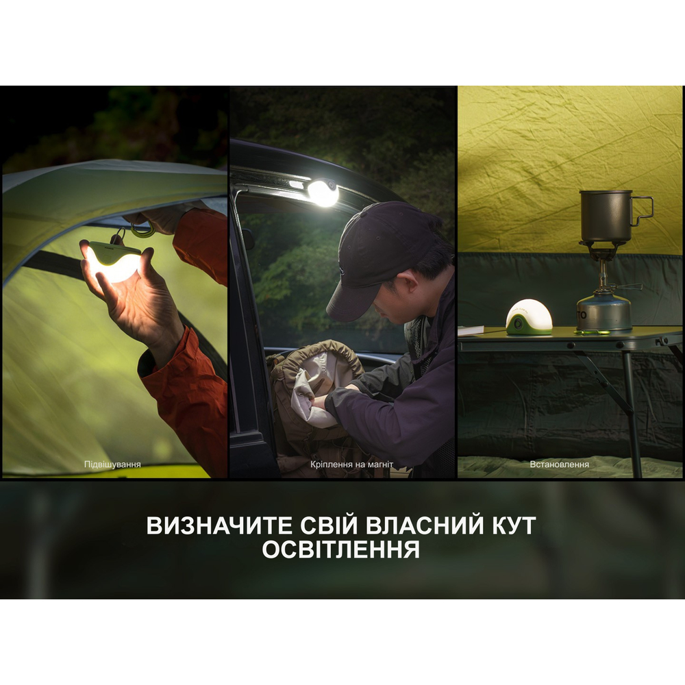 Ліхтар кемпінговий Fenix CL20R Pro, зелений