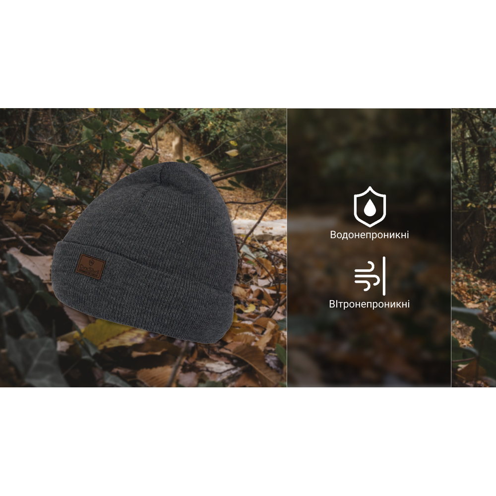 Водонепроникна шапка Dexshell, onesize (56-58 см), графітовий сірий