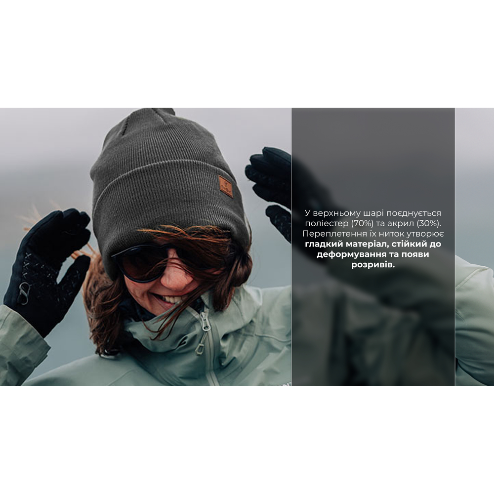 Водонепроникна шапка Dexshell, onesize (56-58 см), графітовий сірий