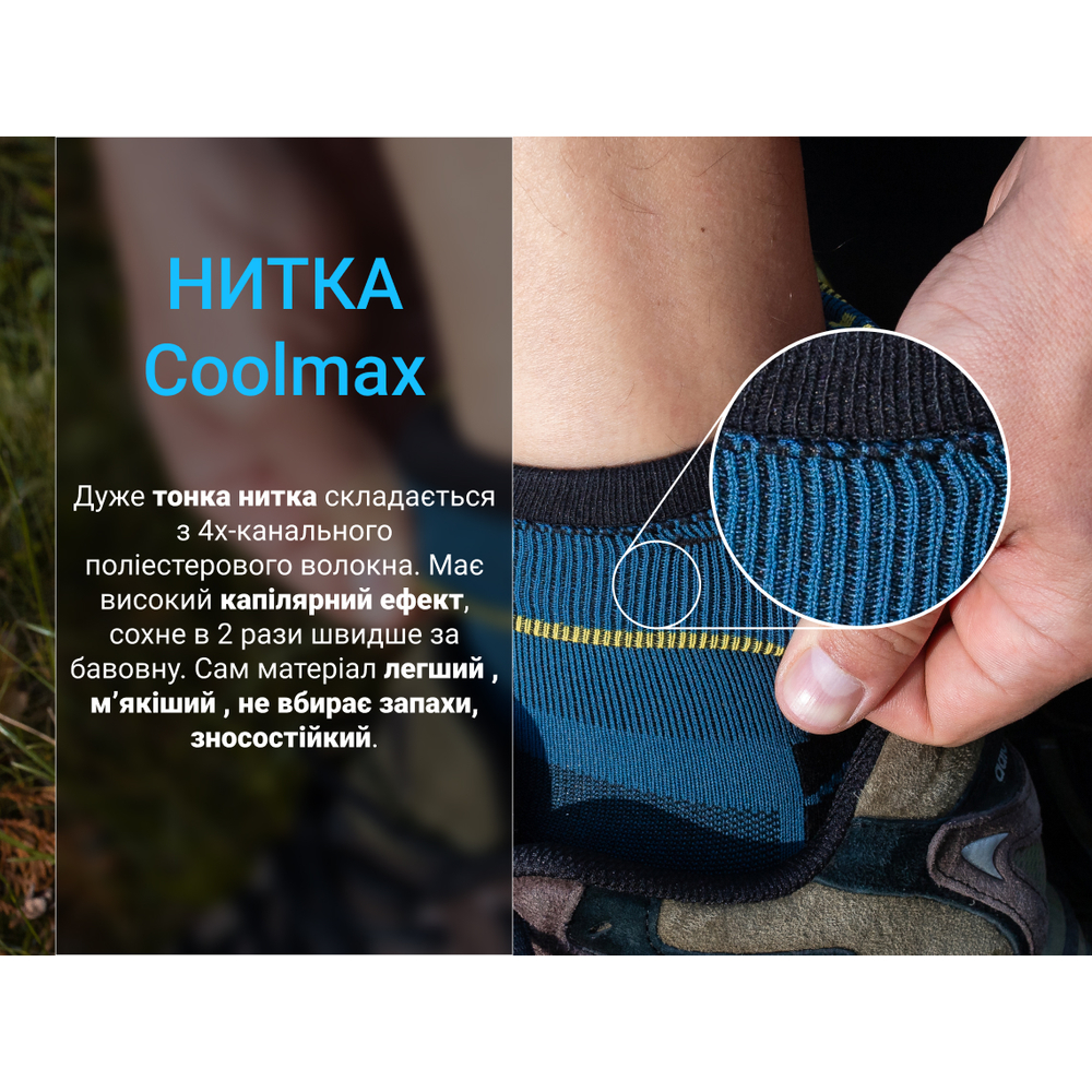 Шкарпетки водонепроникні Dexshell Running Lite 2.0 Socks, темно-блакитні, розмір S (36-38)