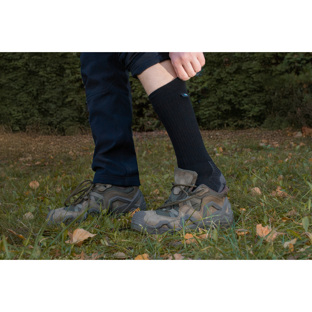 Шкарпетки Dexshell Terrain Walking 2.0 Socks, чорно-сірі, розмір L (43-46)