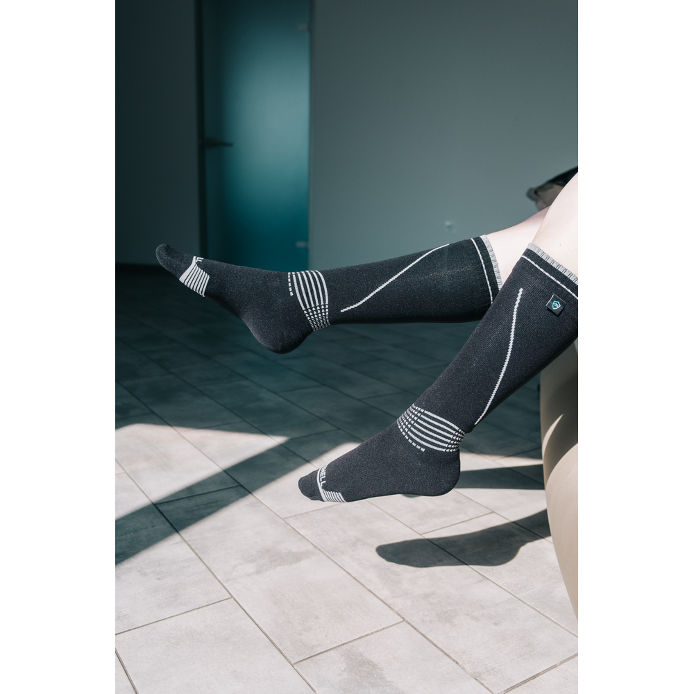 Водонепроникні шкарпетки Dexshell Longlite Socks 2.0, блакитні полоски, розмір S (36-38)