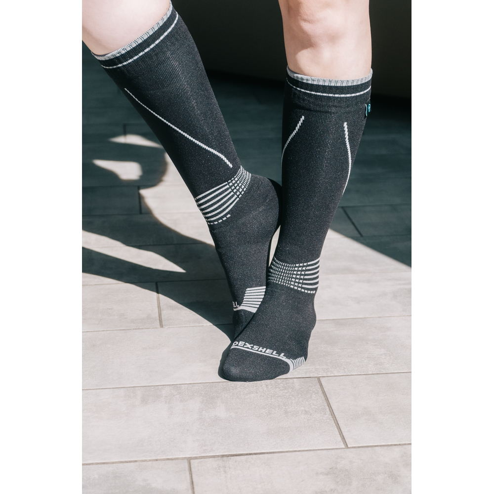 Водонепроникні шкарпетки Dexshell Longlite Socks 2.0, блакитні полоски, розмір S (36-38)