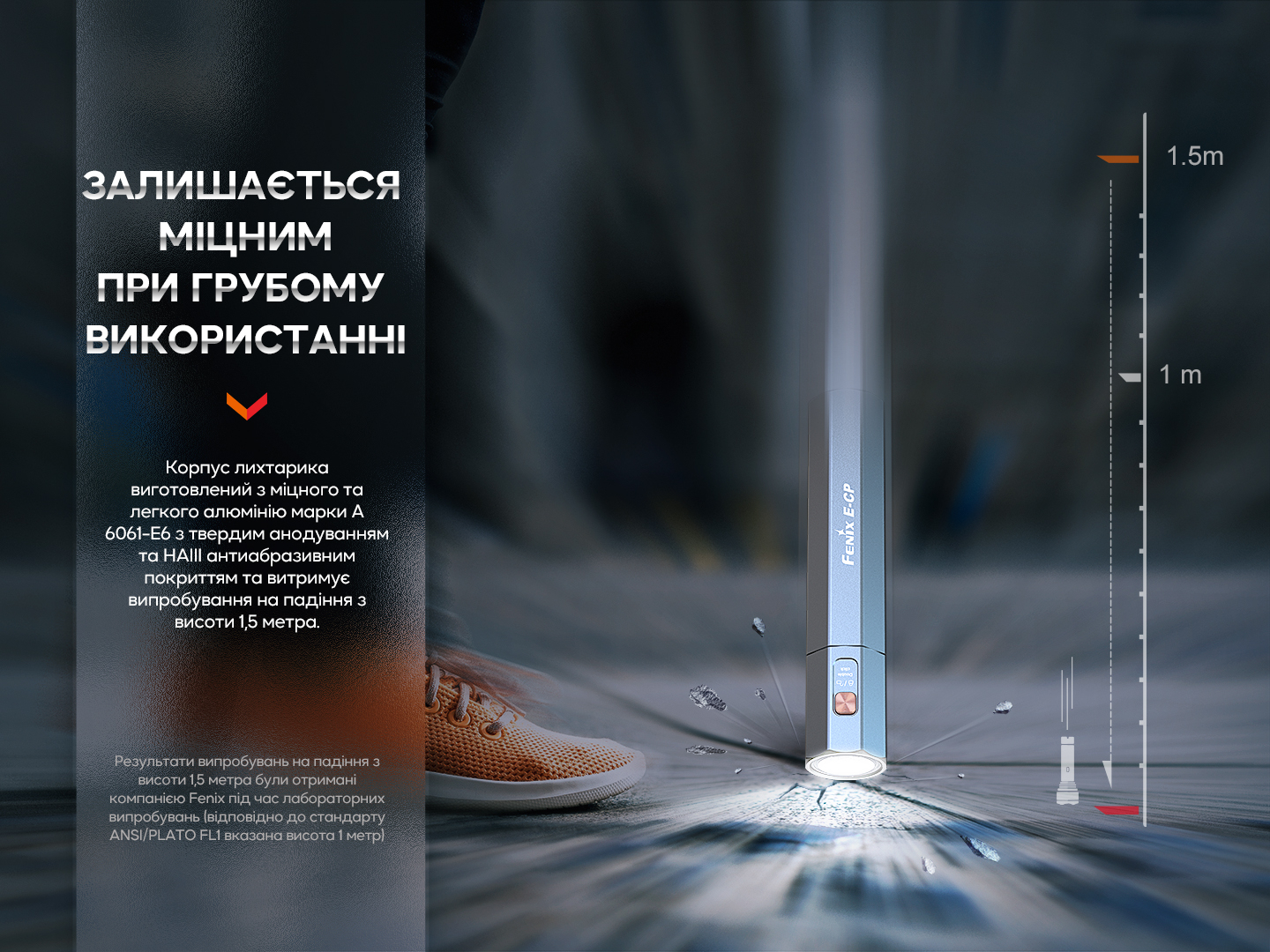 Ліхтар ручний Fenix E-CP чорний