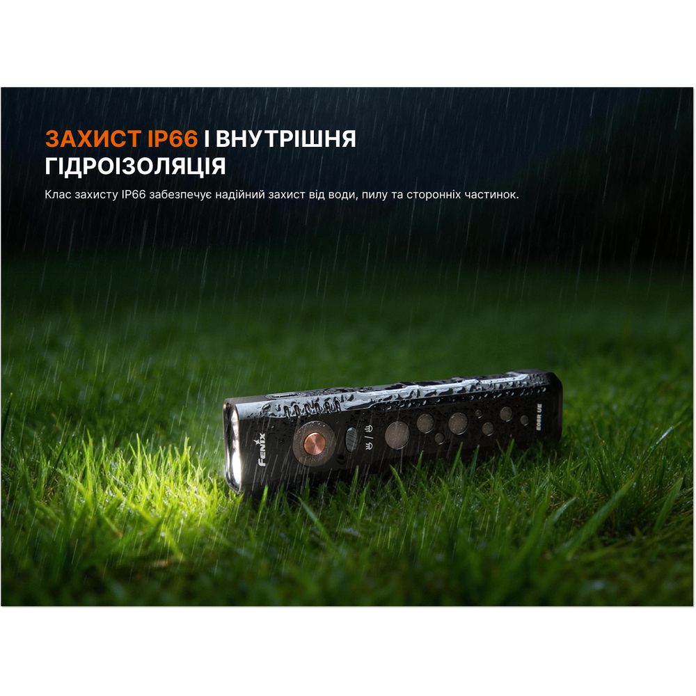 Ліхтар наключний Fenix E08R UE, зелений