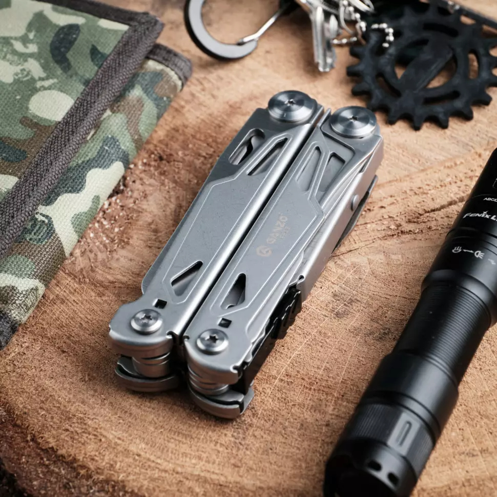 Мультитул Ganzo G303 з чохлом Molle та бітами, 21 функція