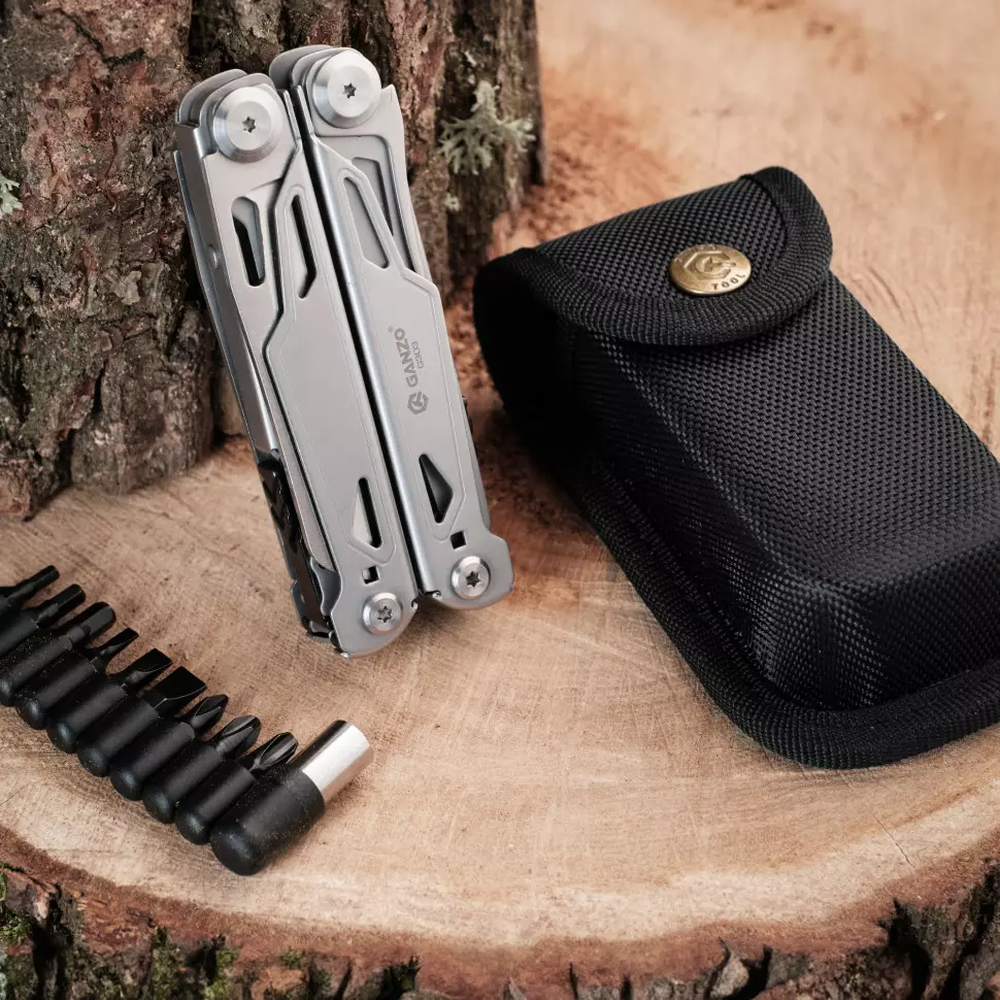Мультитул Ganzo G303 з чохлом Molle та бітами, 21 функція
